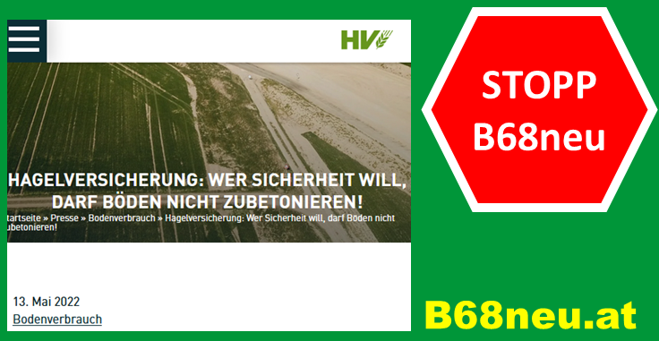 Hagelversicherung: Wer Sicherheit will, darf Böden nicht zubetonieren!